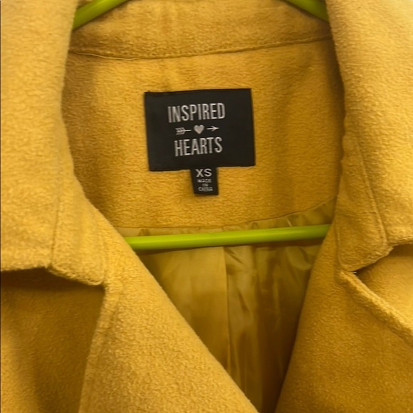 Inspired Hearts Women's Yellow Peacoat - Picture 2 of 4